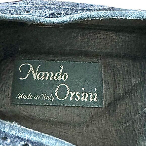 Nando Orsini Blue Suede Square Toe Oxford Dress Shoes Mens Size 11M main image 8